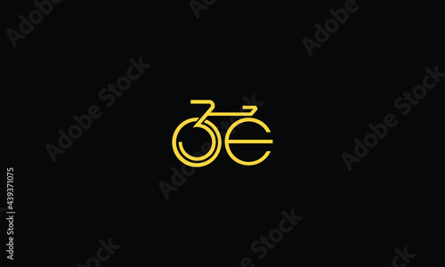 Abstract bicycle logo template. 