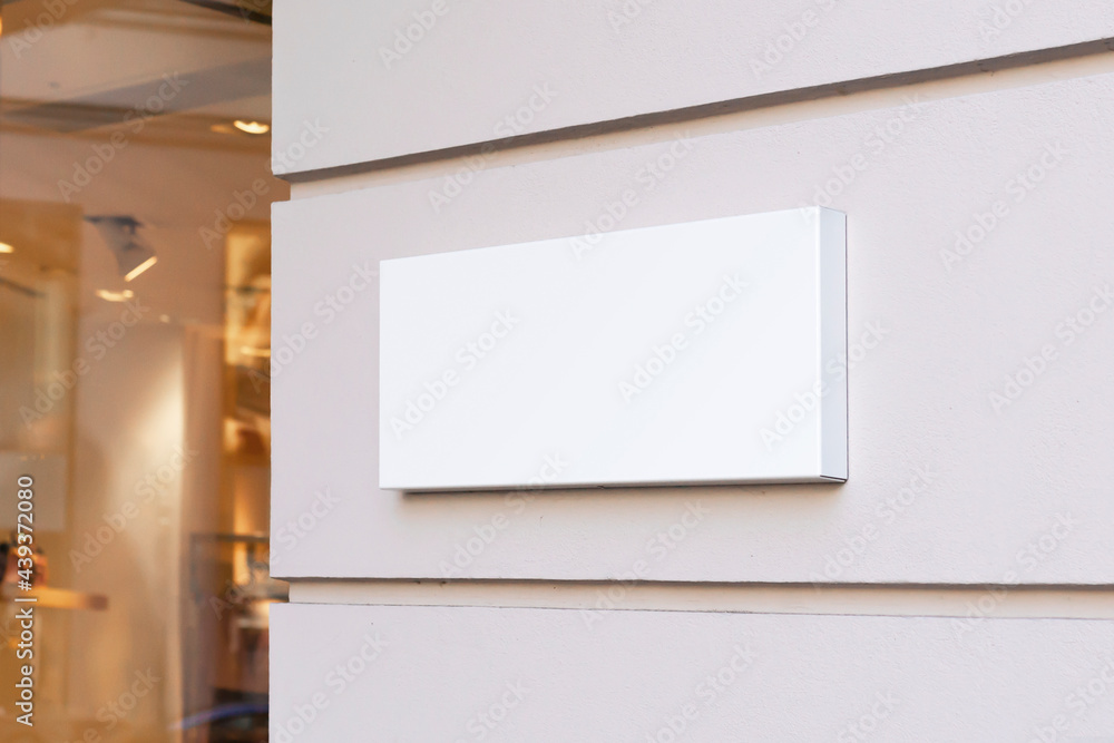 Blank store signage sign design mockup isolated, Clear shop template