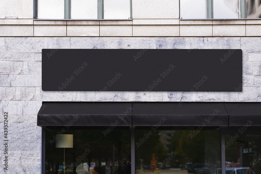 Blank store signage sign design mockup isolated, Clear shop template