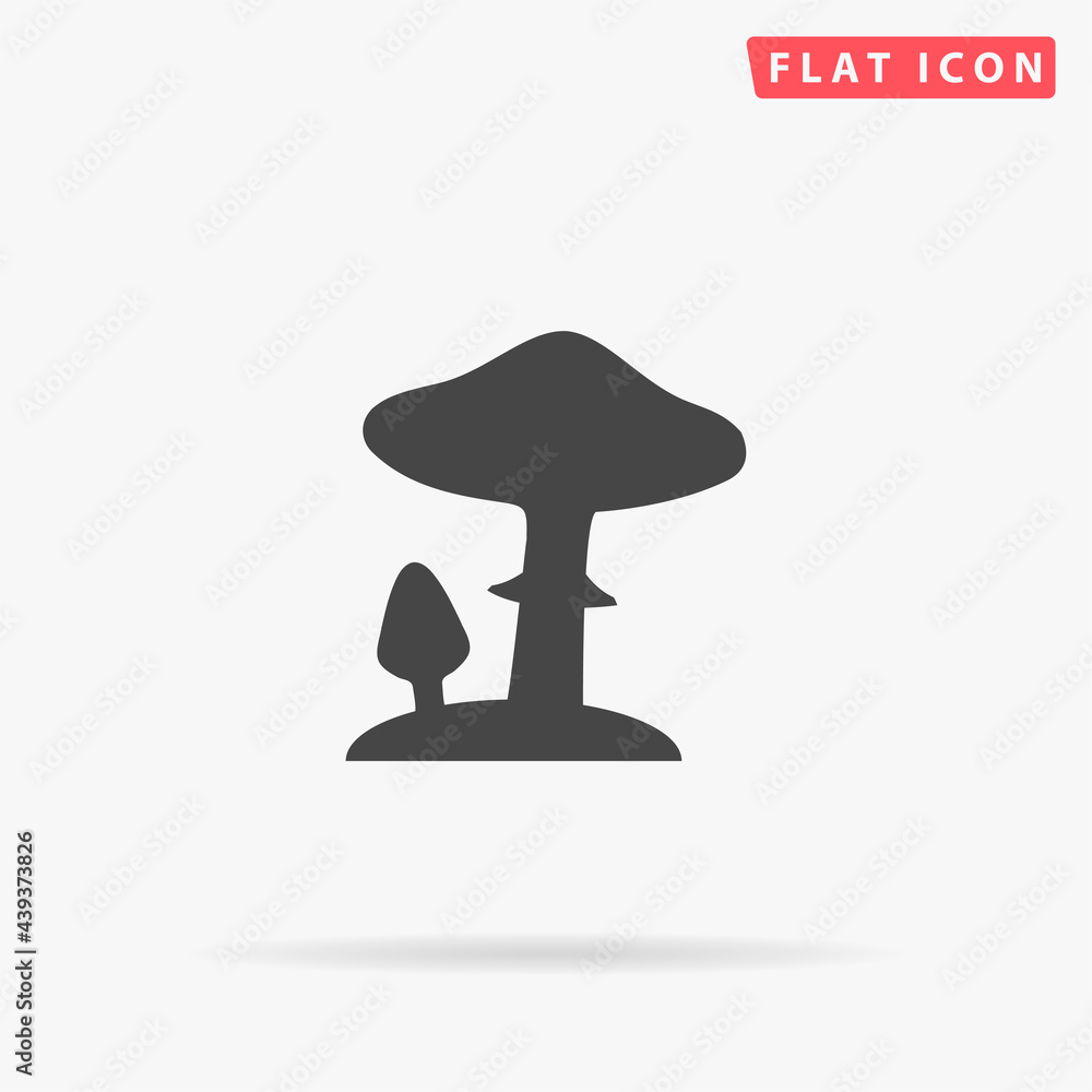 Toadstool mushrooms flat vector icon. Hand drawn style design illustrations Toadstool mushrooms flat vector icon. Hand drawn style design illustrations