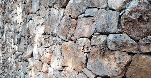 Typical  french stone wall