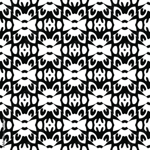 floral seamless pattern background.Geometric ornament for wallpapers and backgrounds. Black and white pattern. 