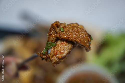 Grilled Beef and Spicy Dipping Sauce