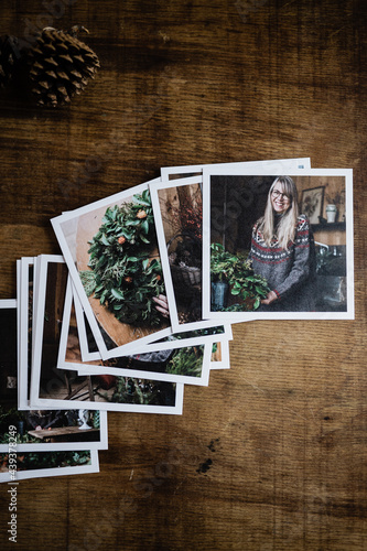 photo prints on a table  photo