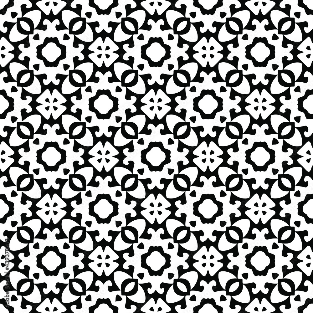floral seamless pattern background.Geometric ornament for wallpapers and backgrounds. Black and white pattern. floral seamless pattern background.Geometric ornament for wallpapers and backgrounds. Black and white pattern.