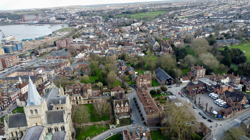 Aerial view of Rochester.
