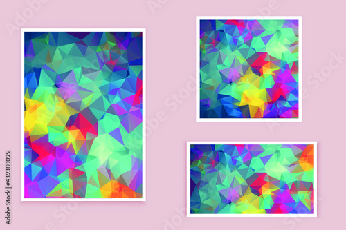 abstract textured polygonal background vector. Blurry triangle design. The pattern can be used for the background. © Design Store