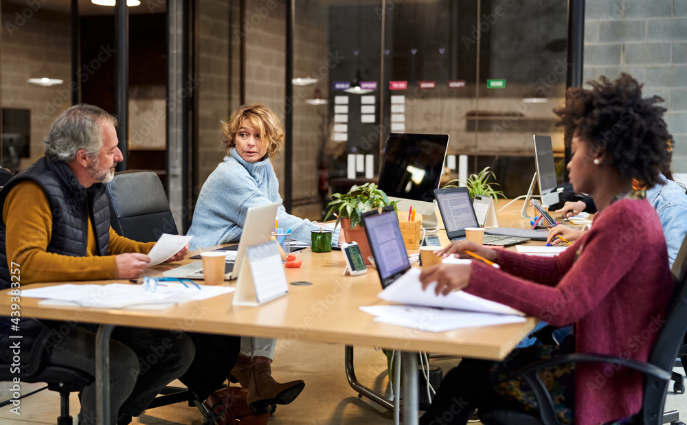 Diverse team business meeting Diverse team business meeting