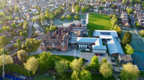 Aerial view of English school.