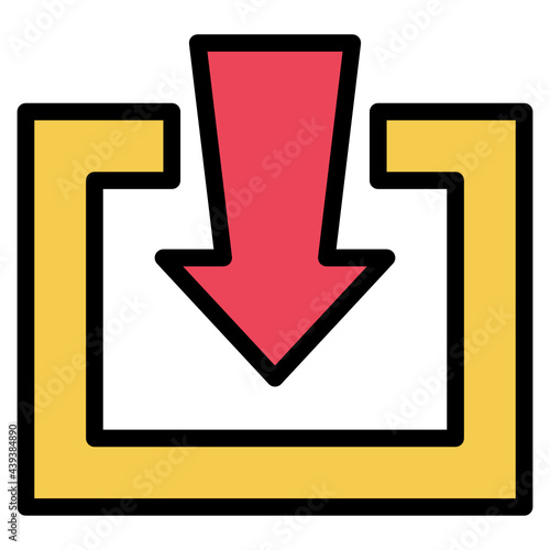 downloading line icon