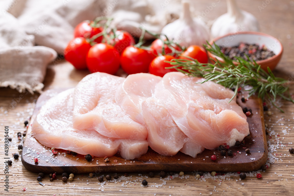 fresh turkey meat with rosemary and spices fresh turkey meat with rosemary and spices