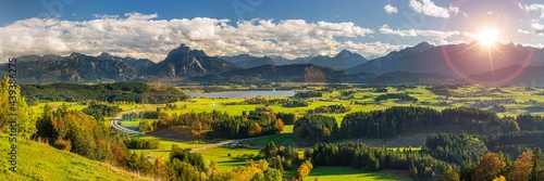 panoramic mountain range in Bavaria, Germany © Wolfilser