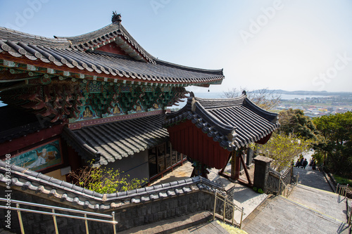 Sanbangsan Mountain temple at Jeju Island South Korea.