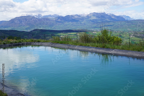 Fototapeta Naklejka Na Ścianę i Meble -  lake reservoir  in the mountains of the Alps, France