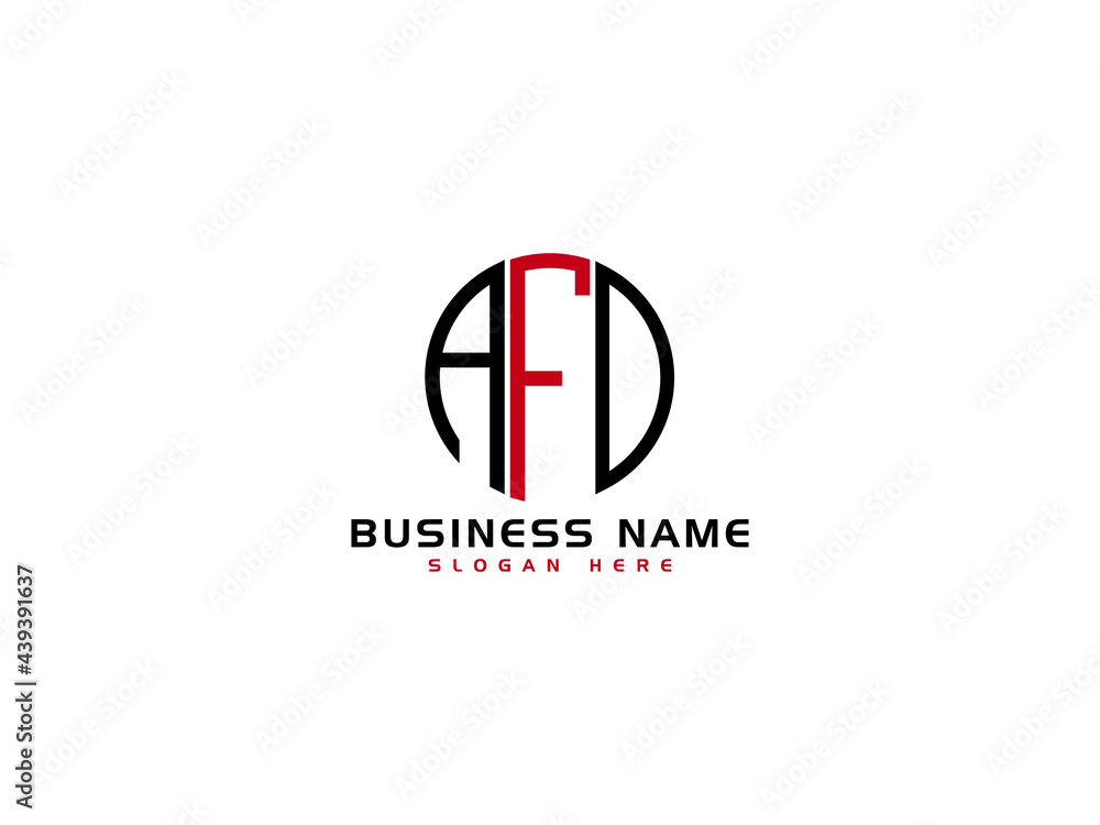 Letter AFD Logo Icon Vector Image Design For All Business Stock Vector