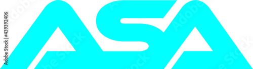 This is a unique ASA text logo