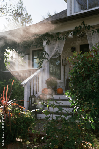 front porch halloween decor  photo