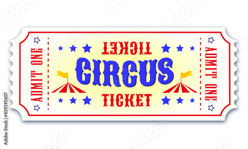 Circus ticket vector template 