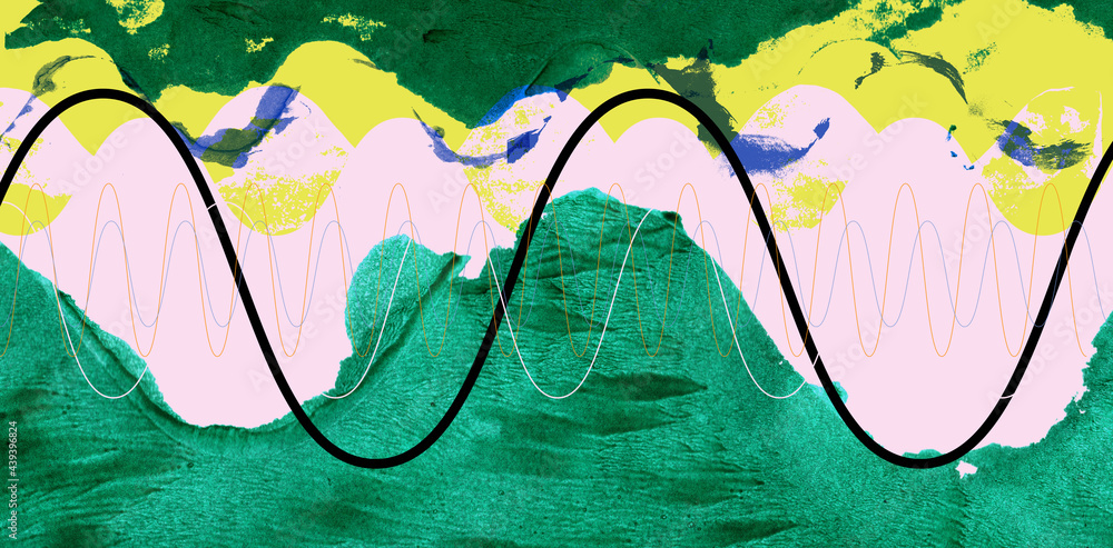 © The Laundry Room/Stocksy - Wide Format Bold Vibrating Sound Wave © The Laundry Room/Stocksy - Wide Format Bold Vibrating Sound Wave