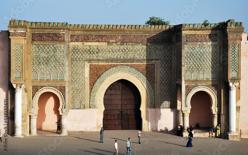 Architecture of the old town of Meknes in Morocco