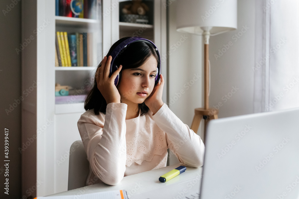 Girl studying at home Girl studying at home