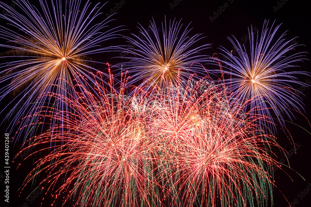 bright holiday fireworks in night sky bright holiday fireworks in night sky