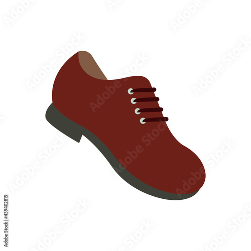 leather brown shoe vector emoji illustration