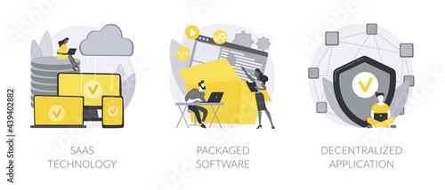 Application service abstract concept vector illustrations.