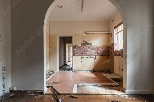 Kitchen renovation demolition photo