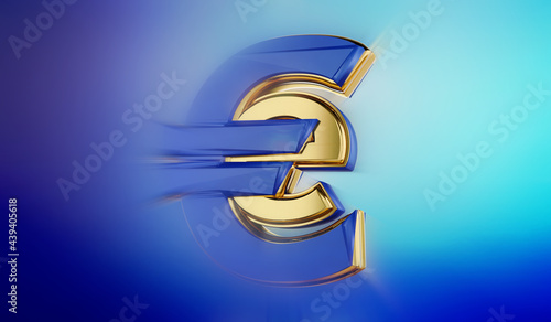 symbolic golden E-Euro as E...