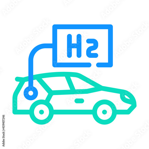 car hydrogen transport color icon vector. car hydrogen transport sign. isolated symbol illustration