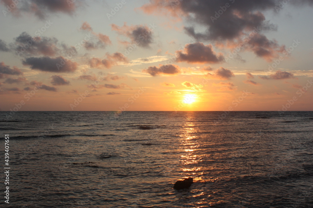 sunset over the sea sunset over the sea