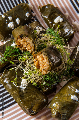 Yaprak Dolma, Stuffed Grape Leaves photo