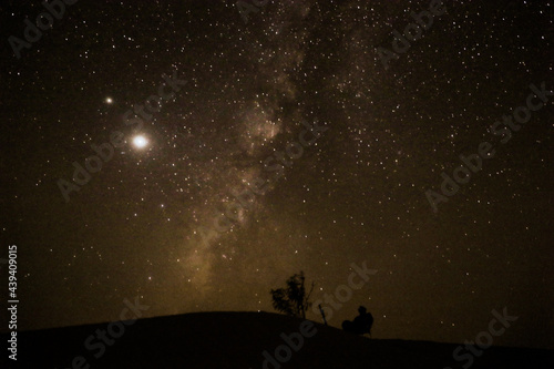 desert milky way photography, stars in the night