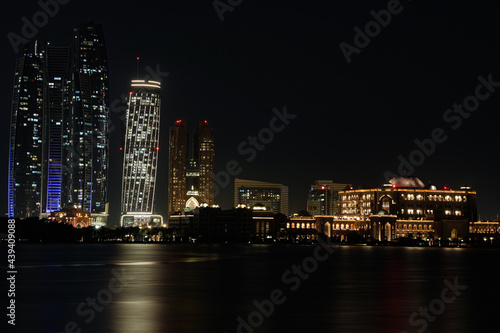 Abu Dhabi city skyline at night  © Mohamed