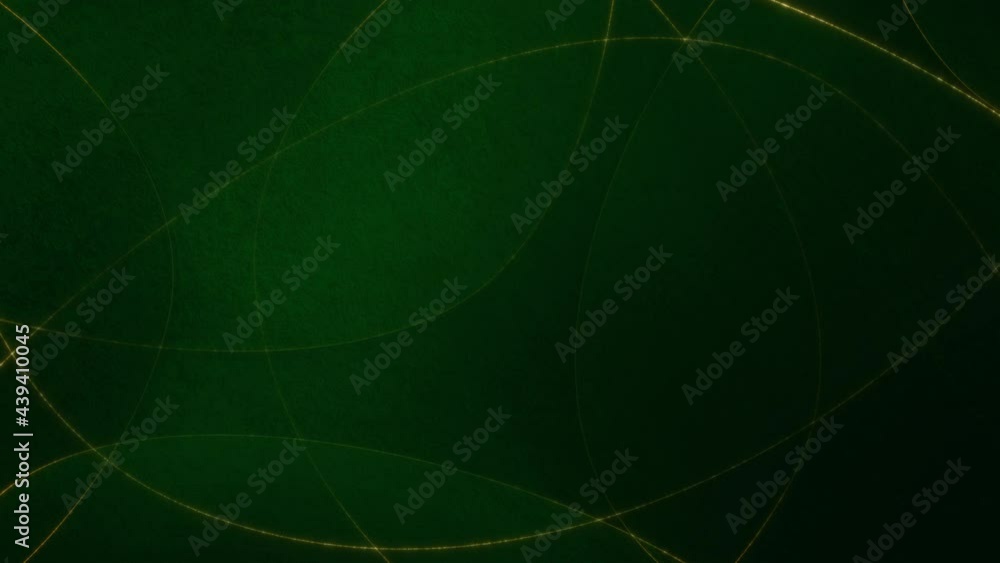 Abstract green gold horizontal paper texture loop background template with copy space. 3D animation concept of vintage stained aged acrylic color texture geometry and retro style decoration pattern.