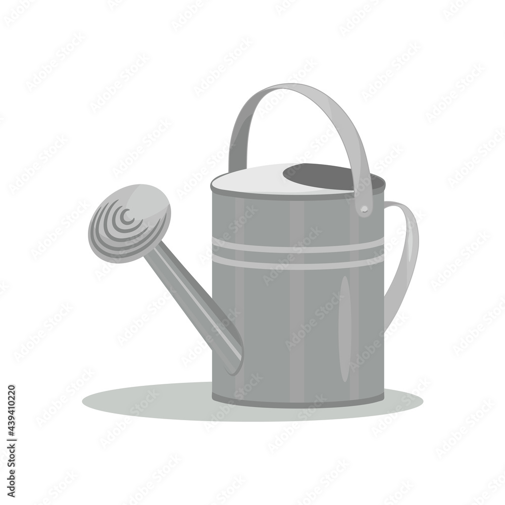 Watering can illustration isolated on white background. Garden tool icon.