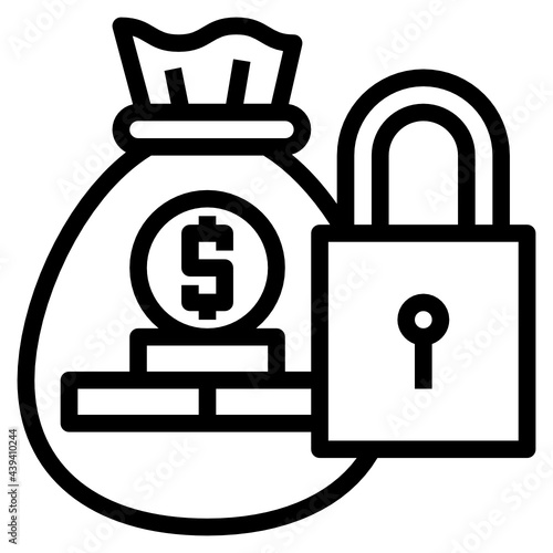 money bag glyph icon