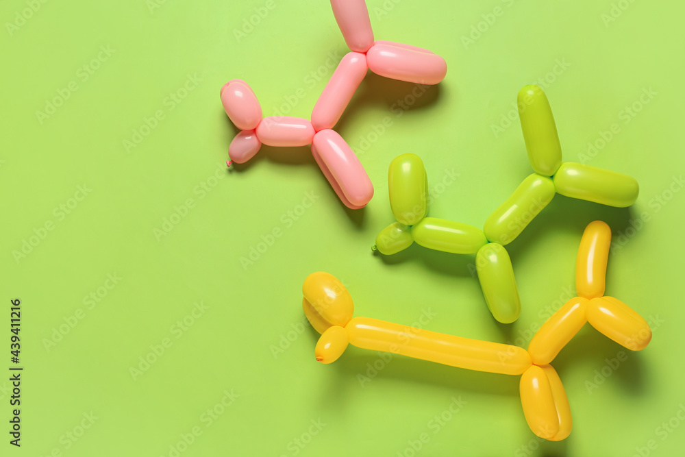 Balloon dogs on color background Balloon dogs on color background