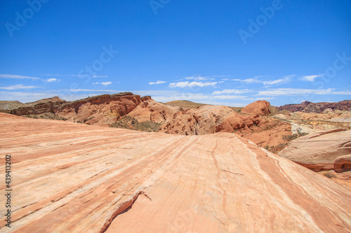 Colorful rocks on a desert mountain landscape