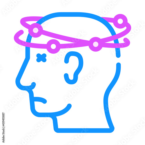 disorientation neurosis color icon vector. disorientation neurosis sign. isolated symbol illustration