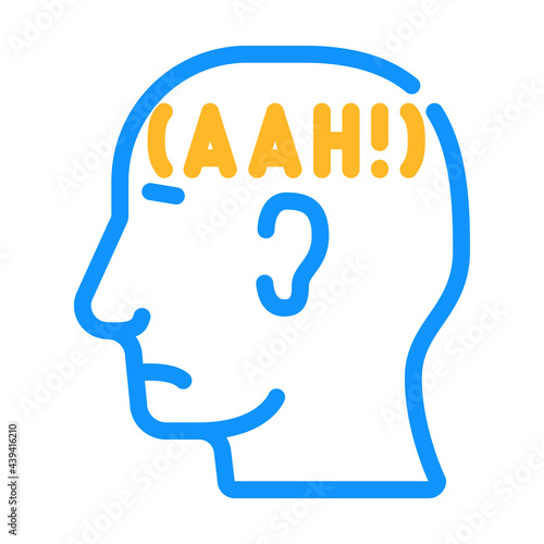 panic disorder color icon vector. panic disorder sign. isolated symbol illustration