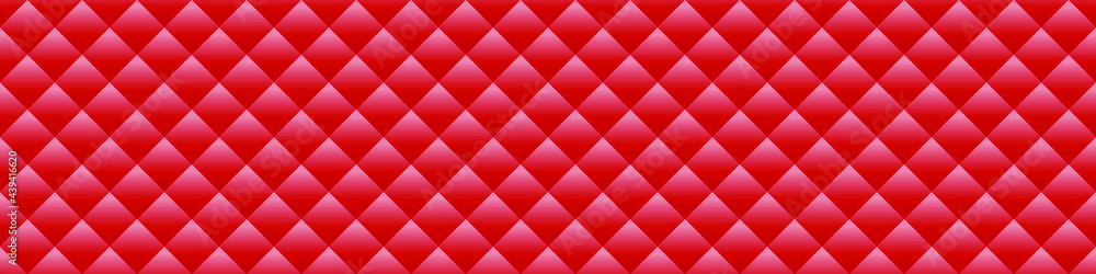 Fototapeta Red luxury background with rhombuses. Seamless vector illustration.