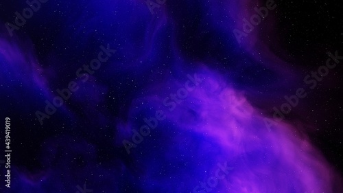Fototapeta Naklejka Na Ścianę i Meble -  colorful space background with stars, nebula gas cloud in deep outer space, science fiction illustrarion 3d render	
