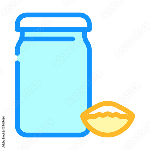 mini conchiglie rigate pasta color icon vector. mini conchiglie rigate pasta sign. isolated symbol illustration