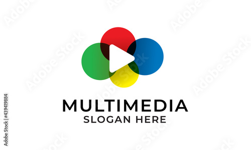 Multimedia logo design.