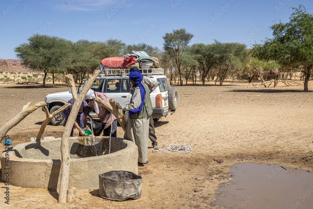 Break in the Sahara desert, Chad, Africa