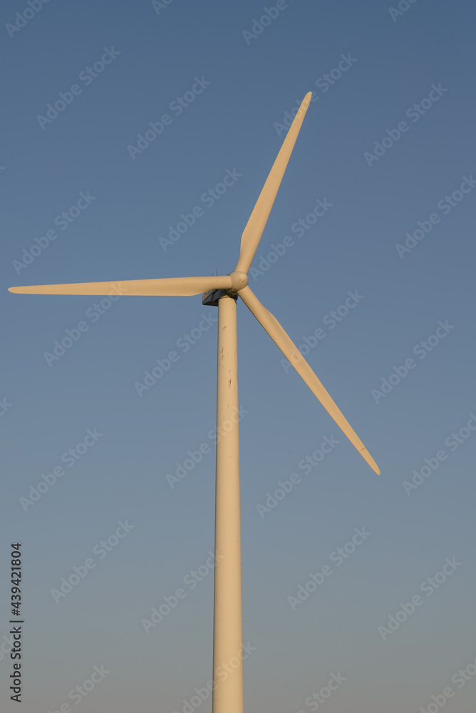 wind turbine on sky background