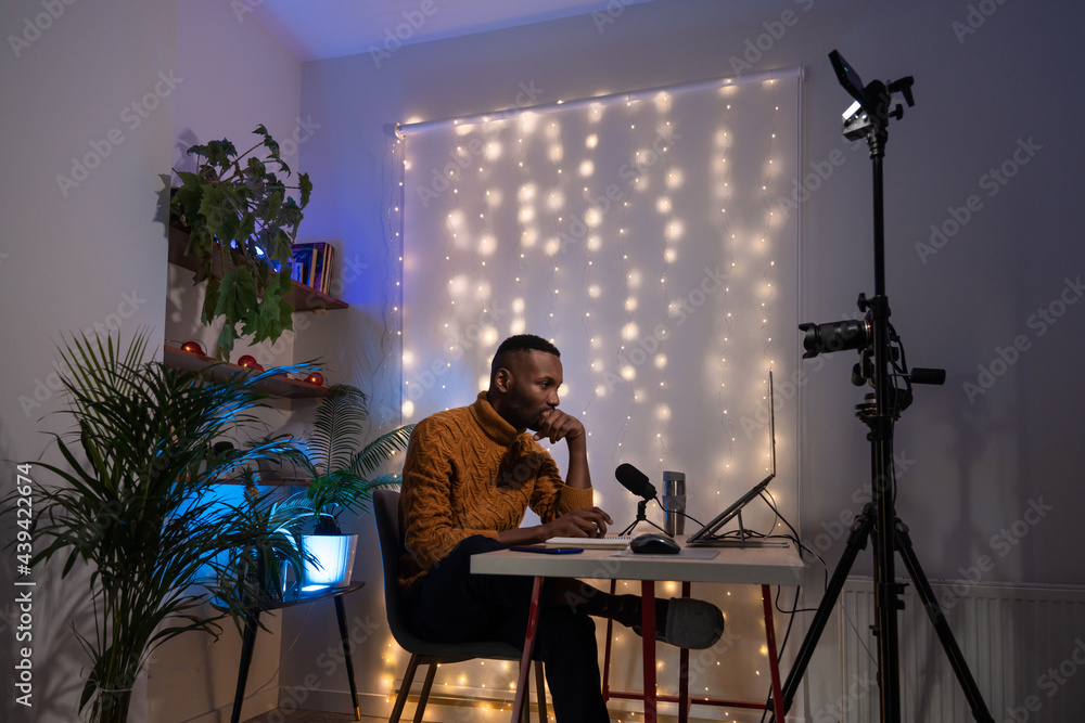 Stylish Man Preparing For Live Streaming Stylish Man Preparing For Live Streaming