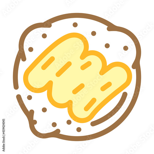 cookies with peanut butter color icon vector. cookies with peanut butter sign. isolated symbol illustration